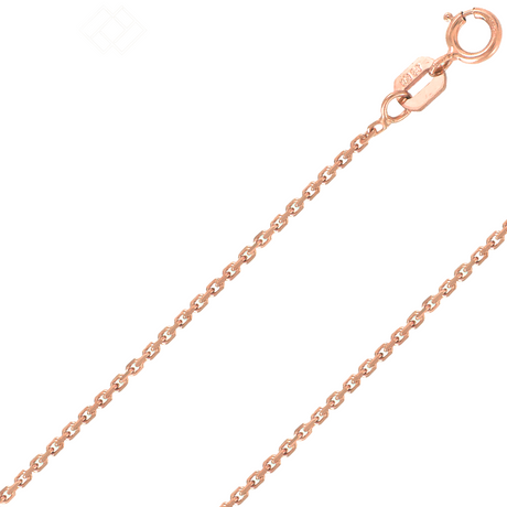 14K Yellow ,White or Rose Gold 1.0mm - 2.0mm Cable Chain