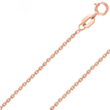 14K Yellow ,White or Rose Gold 1.0mm - 2.0mm Cable Chain