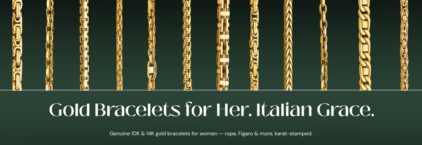 Italian gold bracelets for women